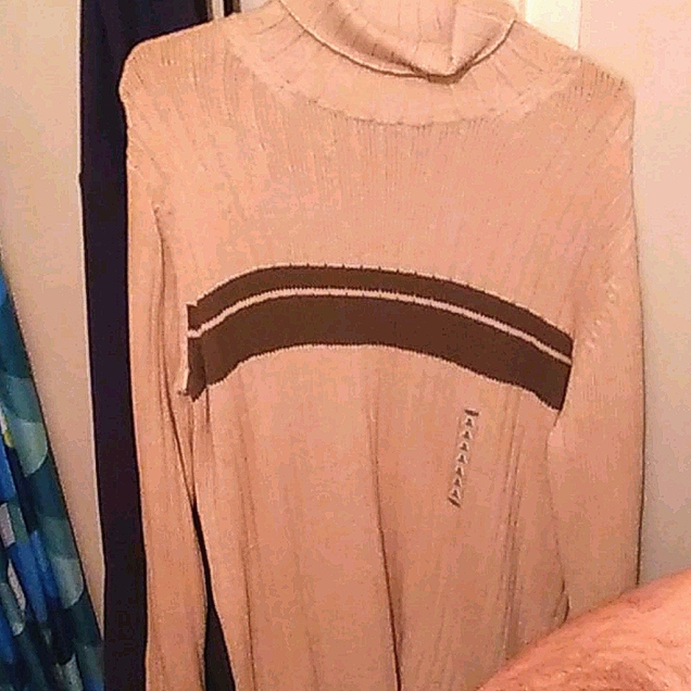 Old navy Long sleeved brown and cream shirt